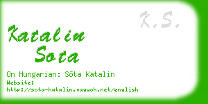 katalin sota business card